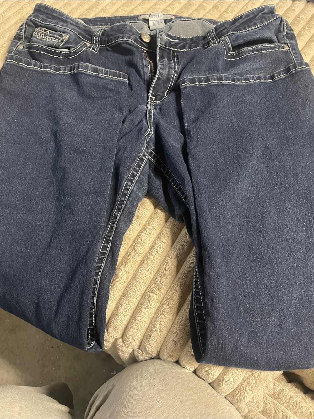 Love Indigo Women’s Dark Blue Boot Cut Stretch Jeans
